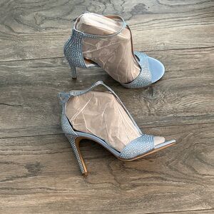 INC International Concepts Light Blue Crystal Embellished Stiletto Heels